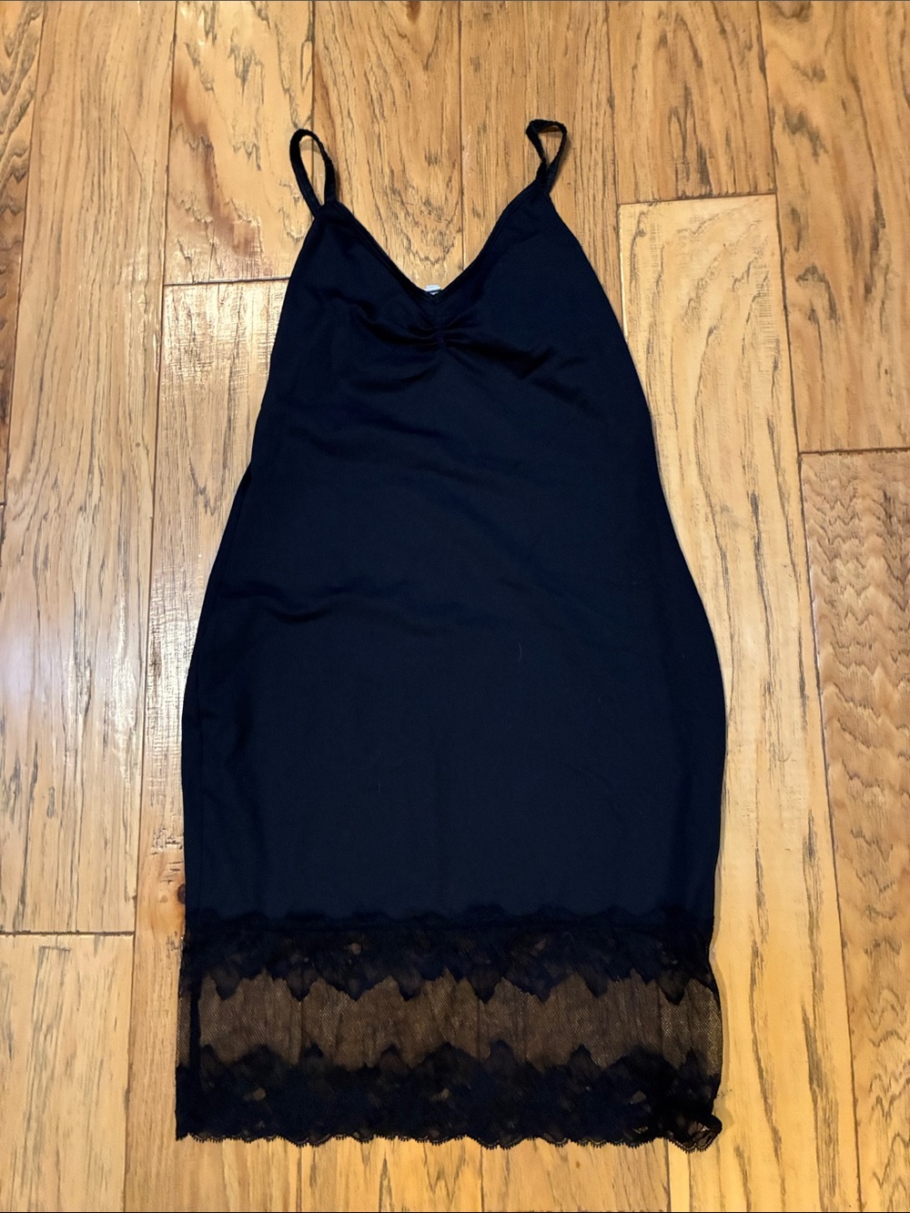 Fleur du Mal Black Lace-Hem Slip - small